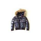 Shiny Childrens Down Jackets Fur Lined Leather Jacket L / XL / XXL thumbnail-1