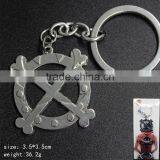 Famous Cartoon One Piece Anime Flag Designs Keychain Wholesale High Quality Alloy Keyring thumbnail-1