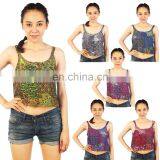 Lofbaz Women Casual Crop Vest Lose Cami Tank Spaghetti Sleeveless Tops Shirts thumbnail-1