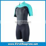 High Quality 2/3MM Neoprene CR Rubber Women Short Sleeve Super Stretch Shorty Wetsuit thumbnail-1