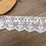 OLTK0311G Poly Fringe 3.8cm Embroidered Net Lace Trimming With Mesh thumbnail-5