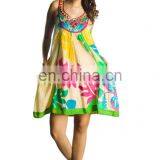 Ladies Dresses Wholesale Indian Supplier Cotton Colorful Style Short Tunics Blouse Available in France an Europian thumbnail-1