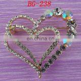 100%QC Bailange wholesale plating rhinestone costume jewelry pins brooches for evening dress