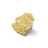 Custom Golden Plating Light Round Metal Pin Badges for Sale
