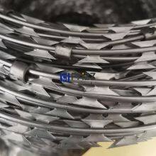 BTO-22 Concertina Razor Barbed Tape Stainless Steel Ss430 Cross Type Coil Diameter 450mm
