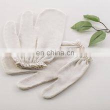 100% Silk Garshana Gloves, Ayurvedic Massage Mitten for Women, Silk Facial and Body Dry Massage Gloves thumbnail-1