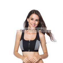 Women Zipper Push Up Sports Bras Running Vest Gym Workout Running Tops Sportswear Yoga Sport Top thumbnail-1