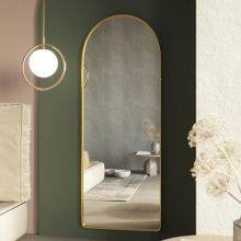 Arched Aluminum Frame Full Body Mirror Household Floor Mirror Light Luxury Thin Clothing Store Fitting Mirror thumbnail-4