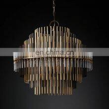 Emile New Retro Style Light Luxury Light Atmospheric Luxury Iron Pipe Crystal Chandelier thumbnail-3