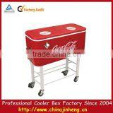 Metal Cola Cooler With Wheels thumbnail-1