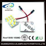 Auto Led Lights Adaptor Roof Lamp 5050 15SMD Led Bulbs Car Dome Reading Light Quality Choice thumbnail-2