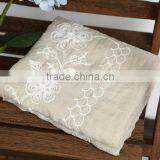 New Style Soft Long Cotton Flower Embroidery Hijab thumbnail-6