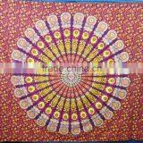 New Arrival Mandala Round Printed Bedsheet Boho Bohemian Cotton Bedspread Wall Hanging thumbnail-1