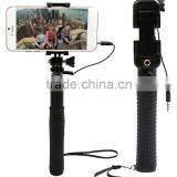 Top Quality wholesale selfie stick with cable, cable take pole selfie stick