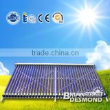 European style heat pipe pressurized solar collector system