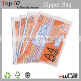 transparent zipper document bag zipper file folder bag pvc zipper pouch bag for pen pencile