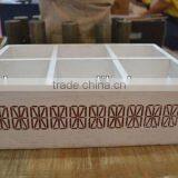 Shabby Chic White Wood Craft Box for Gift