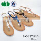 Newest Design Top Quality Flat Heel Low Price Ladies Sandals thumbnail-1