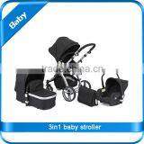 EN 1888 Colorful AL Frame Air Wheel 3in1 Baby Stroller With Car Seat and Carrycot thumbnail-1