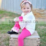 2015 New Style Boutique Solid Aqua Triple Ruffles Girl Shorts MS0101 thumbnail-3