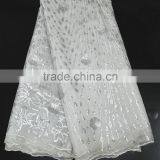 Red Wedding Dress Making Lace Lastest Style Korea Silk Lace Fabric New Sample With Sequins thumbnail-5
