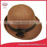Wool Felt Bowler Trilby Hat for Ladies thumbnail-2