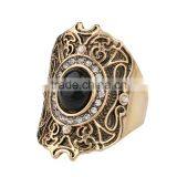 Best Selling 1 Dollar Product Gold Plated Zinc Alloy Resin Single Stone Finger Ring thumbnail-2