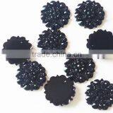 Round Resin Gemstone ,Jewewlry Finding 24mm Gemstone , Black Jewelry Beads