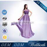 See-Through Backless Lace And Chiffon Lavender Mother Of The Bride Dress thumbnail-4