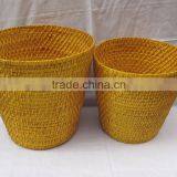 Rattan Storage Baskets With Lid and Handle thumbnail-4