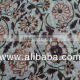 INDIAN HAND BLOCK PRINTED COTTON FABRICS AVAILABLE IN QUANTITY , FLORAL PRINTS HANDBLOCK SANGANERI PRINT COTTON VOILE FABRICS FR thumbnail-1