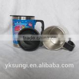 16 oz stainless steel plastic cup with lid