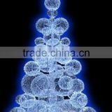 New design holiday time artificial trees with ball in different size with high quality make ball tree nice christmas wire tree