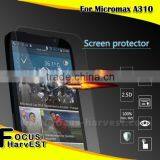 2016 New arrivel !! Mobile Phone 9h 0.33mm tempered glass screen protector for Micromax A310