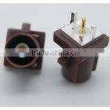 Fakra Male PCB Mount Connector Brown /8011 TV2