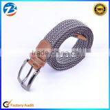 New Arrival Elastic Woven Belts With Laser Alloy Buckle Unisex Casual Fabric Belt