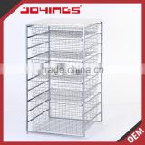 High Quality 4 Tier Floor Standing Storage Basket Stand Rack