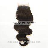 Best Price Top Quality Virgin Peruvian Lace Closure Peice With Baby Hair