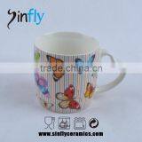 Hot Sale Heart Shaped Handle Ceramic Tea Cup Promotion Cup thumbnail-2