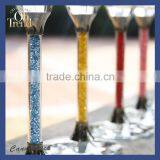 Wholesale clear glass long stem candle holder/ candelabra votive holder candle holders/ glass candle chimney