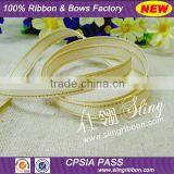 2015 Wholesale 10mm Satin Ribbon With Silver Golden Border thumbnail-2