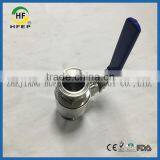 HF1A00325 DN25 Top Quality Low Price Clamped Stainless Steel Sanitary Ball Valve thumbnail-1