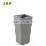 Inclined Matt Black Wholesale Price Poly Fiber Flower Pots thumbnail-5