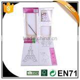 Hot Selling,Outline One Color Printed Stretched Canvas Set With 3pcs Stretched Canvas,6pcs Acrylic Paints,1pc Brush thumbnail-1