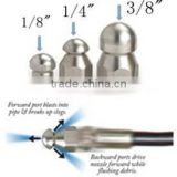 1/4" F (4.5) Laser Fixed Sewer Jetter Nozzle