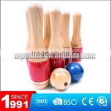 Wholesale wooden lawn bowling skittle