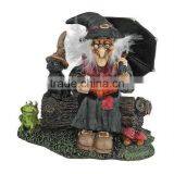 Personalized Handmade Painted Decorative Resin Halloween Witch Statue thumbnail-1