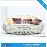 Декор для сада из плетеного виноградника: круглый лежак для отдыха в открытом воздухе thumbnail-2