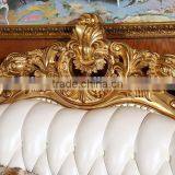 Luxury Classic Golden Antique Full Solid Wood Sofa Set, Wedding Sofa For Bride And Groom(MOQ=1 SET) thumbnail-2