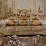 European Castle Style Large Comfortable Luxurious Living Room Wooden Sectional Sofa Set thumbnail-4